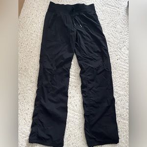 Women's Lululemon lined dance studio pants, black, small/ size 4.
